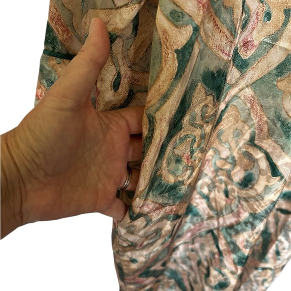 Mary McFadden Vintage Caftan Silky Satin Excellent One Size - Picture 5 of 12
